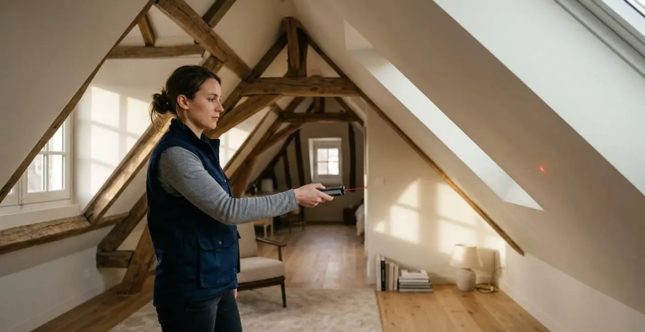 Mesure de la surface d'un appartement mansardé avec hauteurs sous plafond variables