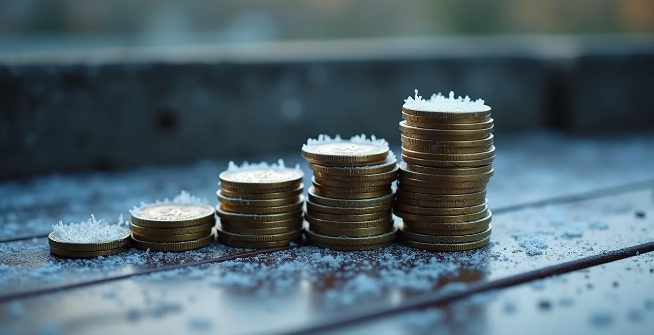 Visualisation des pertes financières annuelles dues aux ponts thermiques d'une maison des années 80