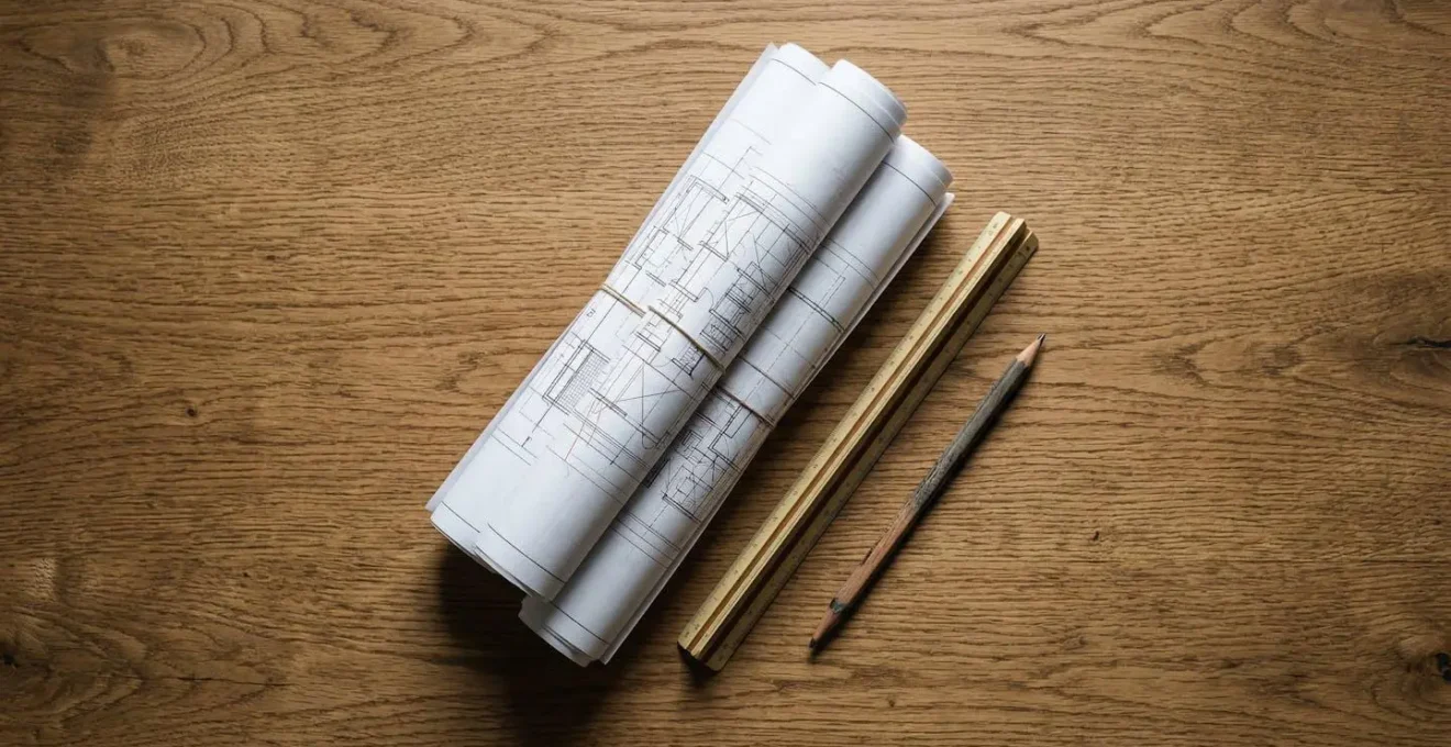 Plans architecturaux avec annotations des zones d'impact thermique