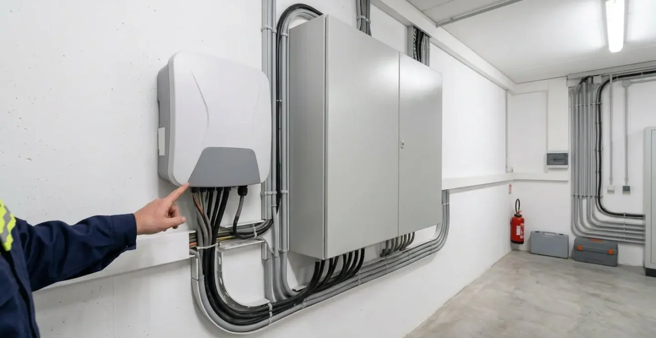 Schéma de principe d'un routeur solaire connecté entre panneaux photovoltaïques et chauffe-eau thermodynamique