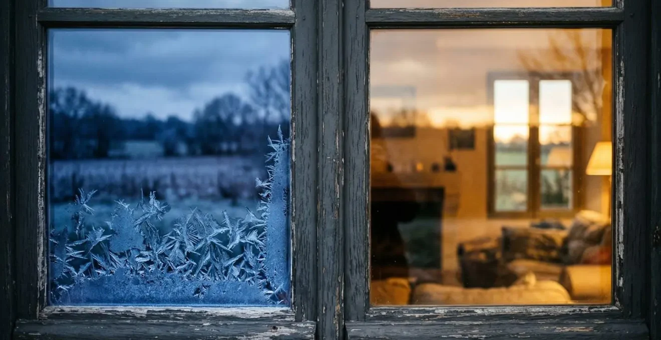 Image thermographique comparant les déperditions avant et après installation du double vitrage argon