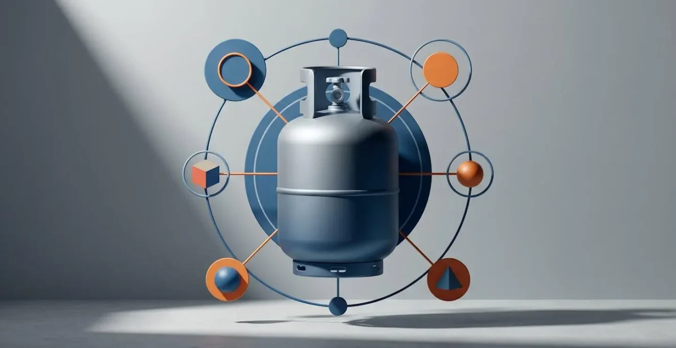 Citerne de gaz propane moderne symbolisant la fiabilité de l'approvisionnement énergétique
